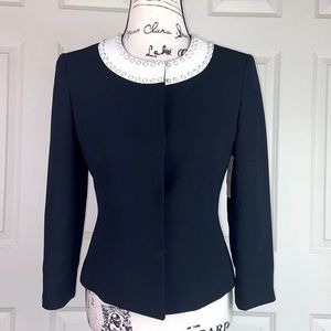NWT Tahari Arthur S. Levine Pearl Neck Blazer